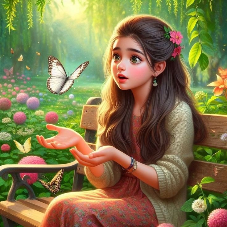 cartoon girl dp photo