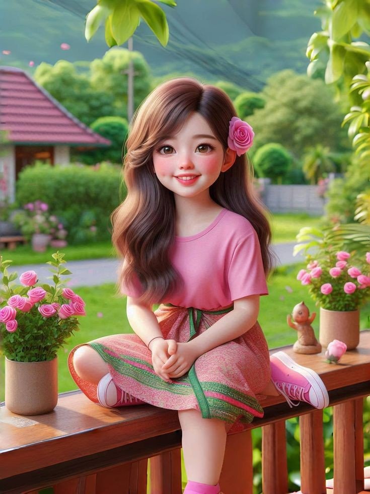 cartoon girl dp photo